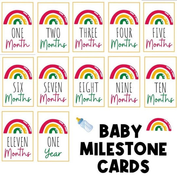 Rasta Baby Milestone Cards | Boho Rainbow | Baby Month Cards | Printable Photo Prop | Pregnancy Card | Baby Shower Gift | Jamaica | One Love