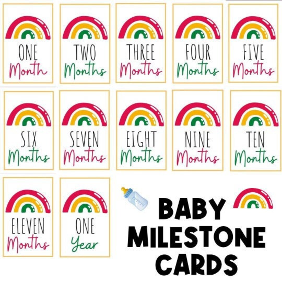 Rasta Baby Milestone Cards | Boho Rainbow | Baby Month Cards ...