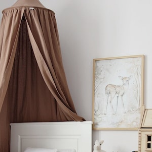 Natural Linen Canopy | Hanging Canopy | Reading Nook Canopy | | Linen Bed Canopy | Linen Bed Tent | Bed Canopy