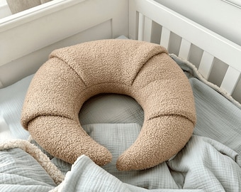 Oreiller Croissant Harry | oreiller croissant de boucle de peluche | oreiller multifonctionnel croissant | couleurs