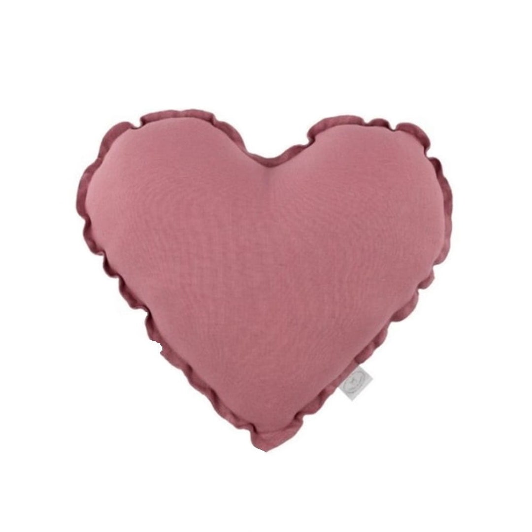 Mini Heart Pillow PN Blush Linen Pillow Decorative Custom Cushion Linen