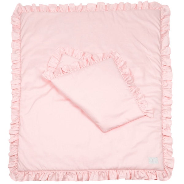 Literie SG garnie Bébé à volants Blush| plonger | literie | linge de lit | drap de lit | linge de lit de qualité supérieure