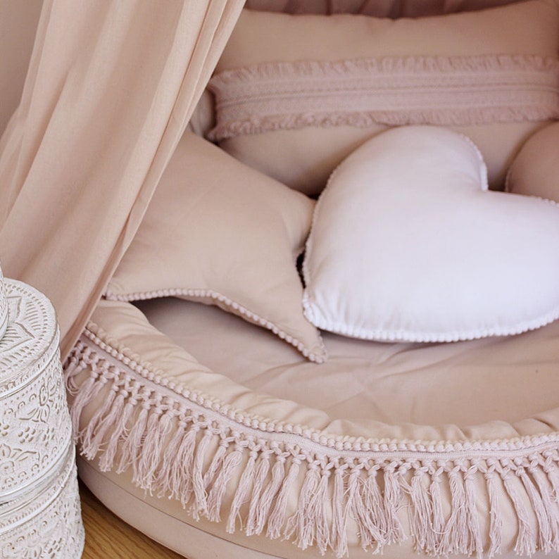 Boho bubble star pillow Powder pink boho pillow decorative custom cushion boho cushions image 3