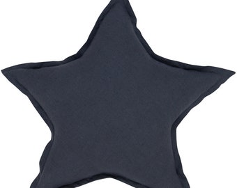 Linen Star pillow Graphit | linen pillow | decorative custom | cushion | linen cushions