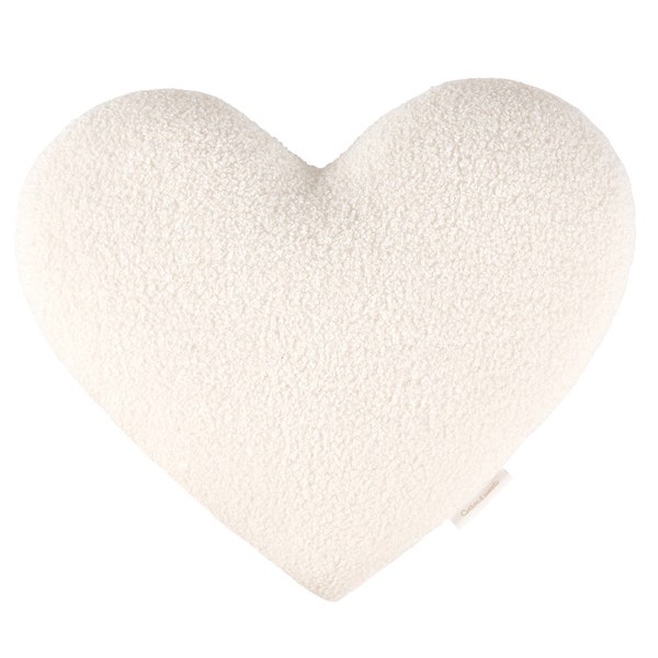 Mini sheepskin heart pillow Vanilla | | boho pillow | decorative custom | cushion | boho cushions