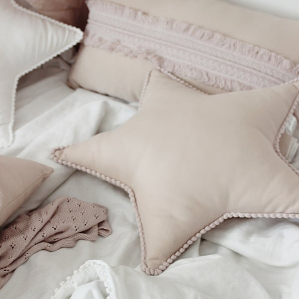 Boho bubble star pillow Powder pink | boho pillow | decorative custion | cushion | boho cushions