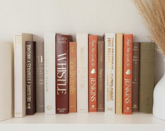 Thanksgiving Orange Brown Beige Fall Coffee Table Books Books Home Decor Modern Farmhouse Books Office Shelf Decor Staging Decorative Books