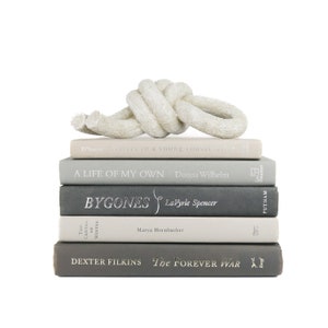 Hardcover Light Dark Gray Home Decor Books with Silver Lettering - Book Bundles - Staging Books - Coffee Table Books - Decorative Books