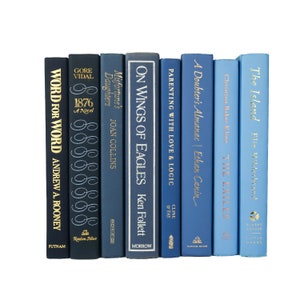 Book Set of Blue Coffee Table Decorative Books Hardcover Home Decor Books Book Bundles  Shelf Decor Staging Books Monochromatic Book Stack