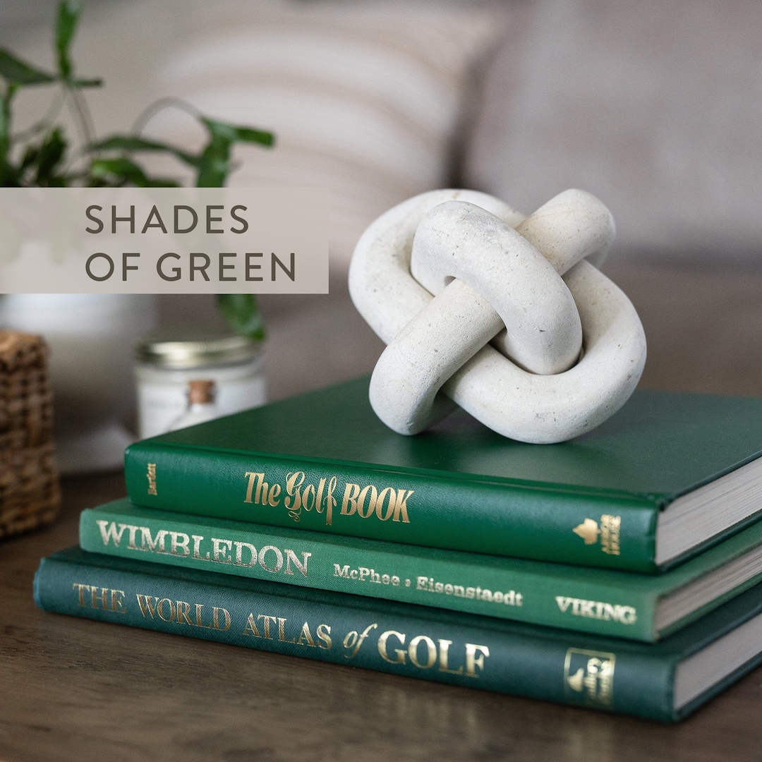 Green Extra Large Coffee Table Books Sports Book Set Decorative Books