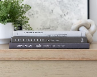 Large Coffee Table Book Set Grey Hues Hardcover Decorative Books