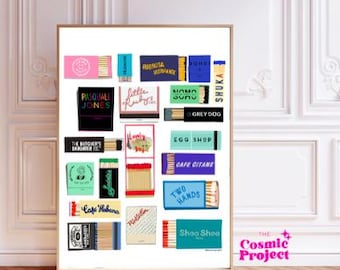 NYC SoHo Restaurant Matchbook Collage Print (Digital Download)