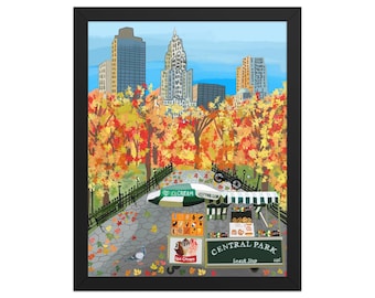Central Park Fall Framed poster