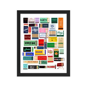 Favorite New York City Matches Digital Artwork / New York City Colorful Matches Framed  Poster
