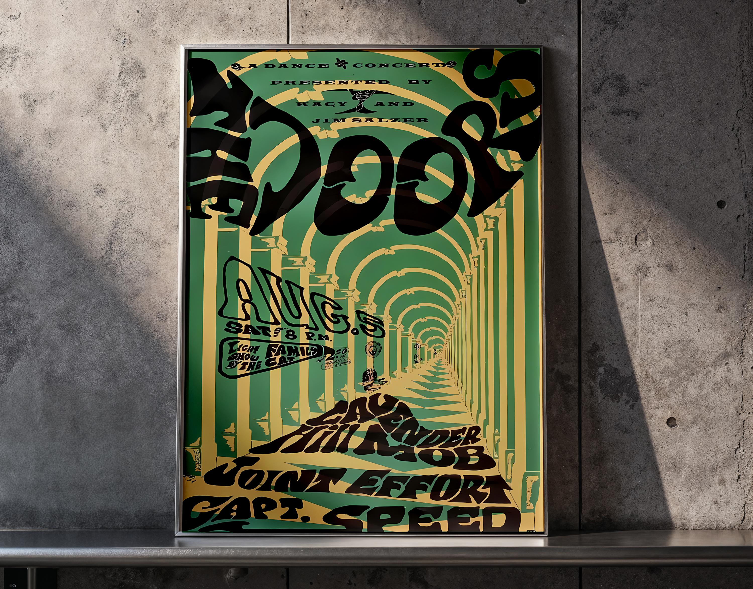 Discover The Doors Poster Print | Vintage 60s Psychedelic Rock Poster | Retro Music Wall Art