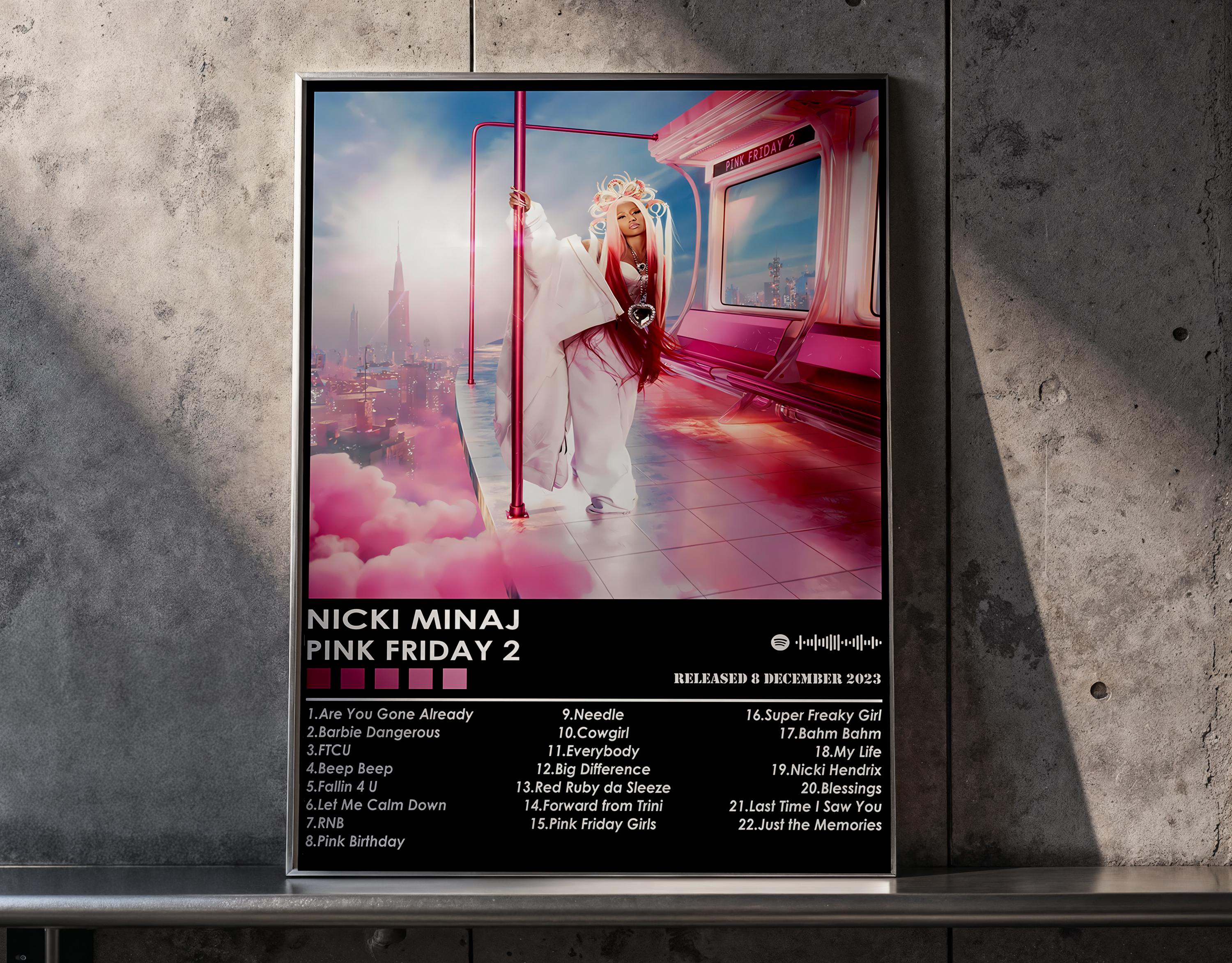 Discover Nicki Minaj Pink Friday 2 Poster | Album Cover Wall Art | Rap Music Print