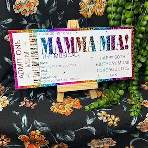 Vollständig personalisiertes Fake Foil Ticket, Andenken für jede Überraschungs-Konzertkarte, Theater-Reveal-Karte, Comedy-Karte, Faux-Tour-Karte