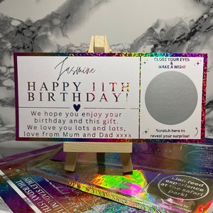 Rubbelkarte, personalisiert, Überraschung, Geburtstag, Jahrestag, individuelles Geschenk, Rubbelkarte, Theater, Konzert, Nachmittagstee