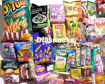 Asiatisch Snack Box 45stk | japanische koreanische chinesische asiatische Snacks | BESTE Exotische Snack-Box | Bonbons | Ramen | Mochi | Ramune Oster Sale