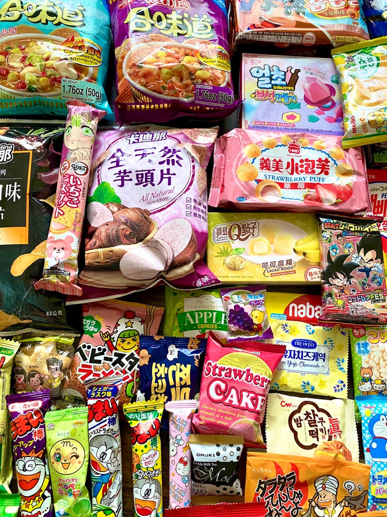 Asian Snack Box 45pcs / Japonés Coreano Chino Asiático Snacks Etsy España