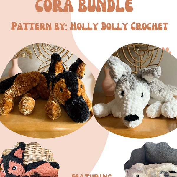 Good Girl Dog Pattern Bundle  Zoey and Cora | dog crochet pattern | amigurumi dog pattern | crochet pattern