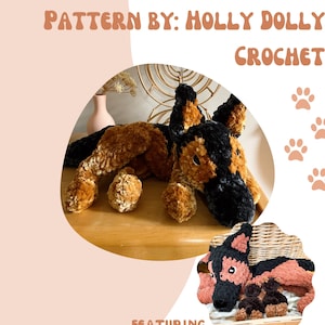 Good Girl Zoey German Shepherd Crochet Pattern | dog crochet pattern | amigurumi dog pattern | crochet dog | crochet animals