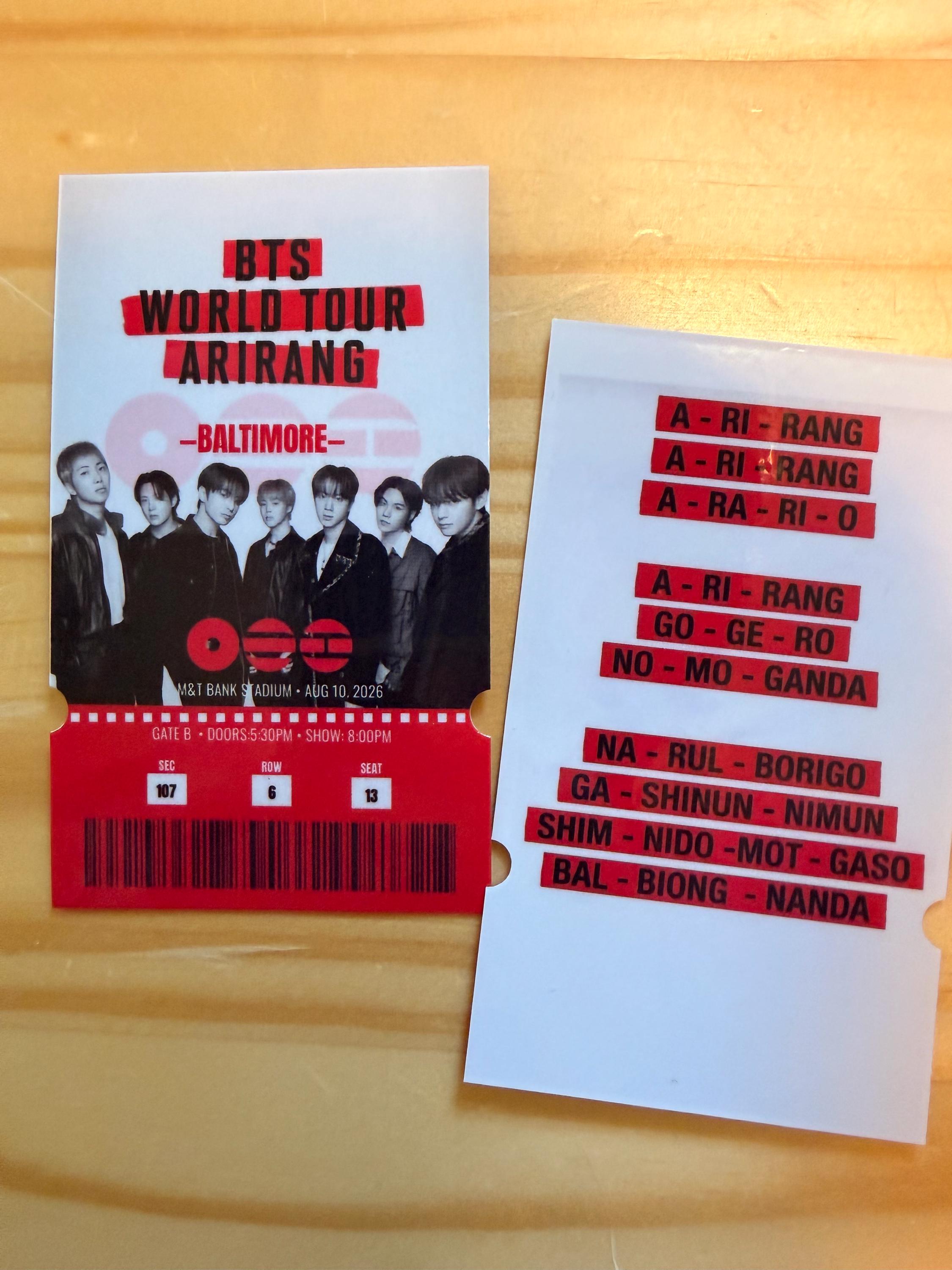 Bts ticket - Etsy 日本