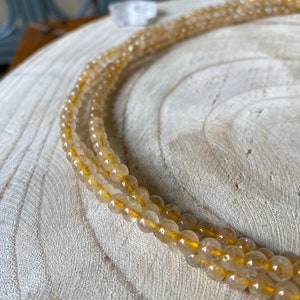 Golden Rutile Quartz Necklace/Triple Bracelet