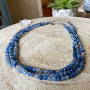 Blue Aventurine Clasp Necklace