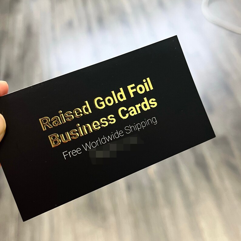 500 Raised Gold Foil Business Card custom Design Printing Luxury