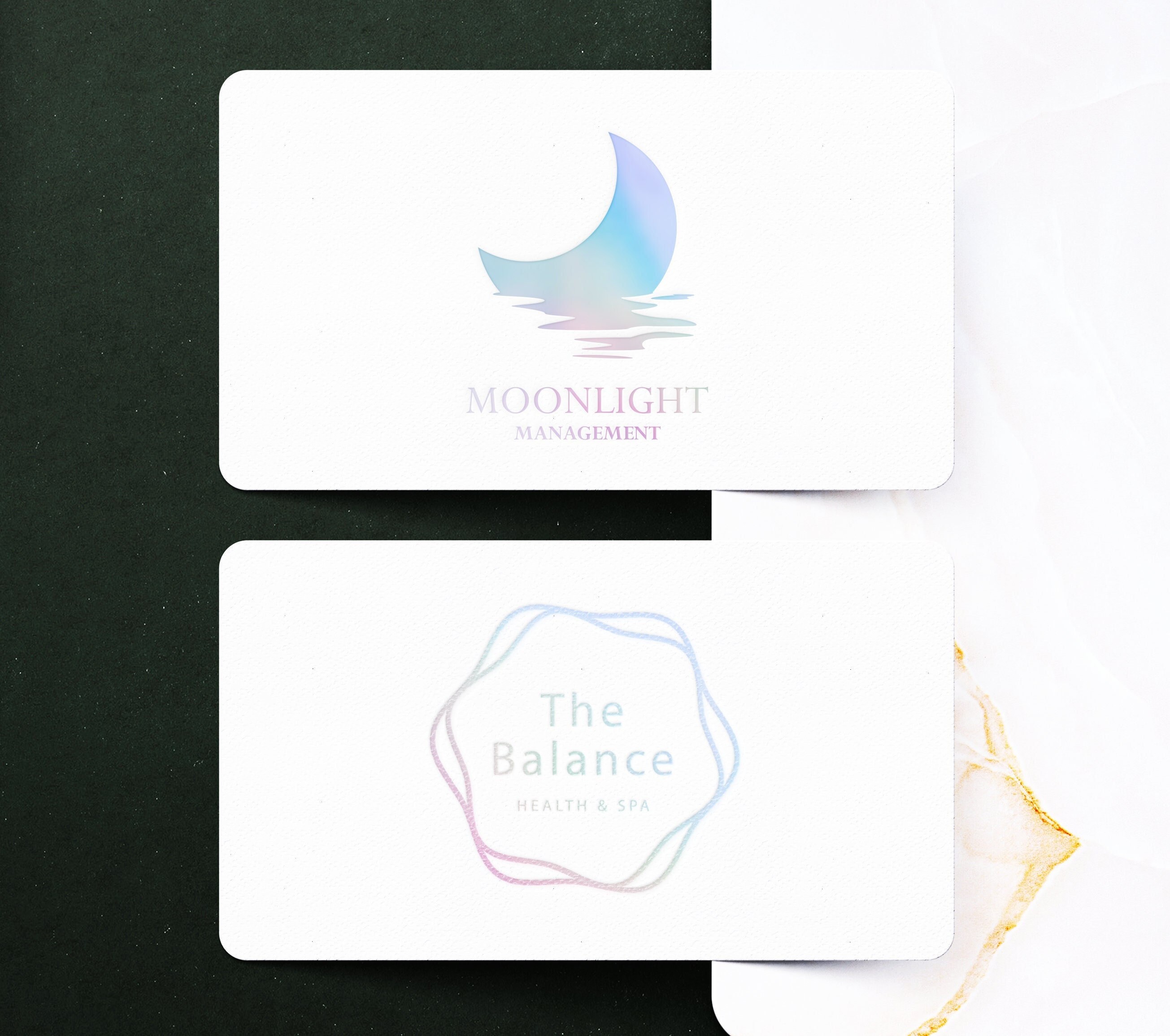 Luxury Holographic Foil Business Card custom Design Etsy