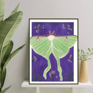 Luna Moth - Original Painting Wall Art