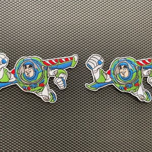 Disney Toy Story Buzz Lightyear Embroidered Clothing Patch Iron/Sew On Set Of 2