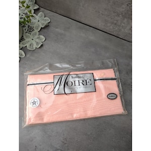 Vintage 1991 Peach Moire 4 Napkins 17&quot; x 17&quot;, Unused in Package, Made in USA, READ, Free US Ship