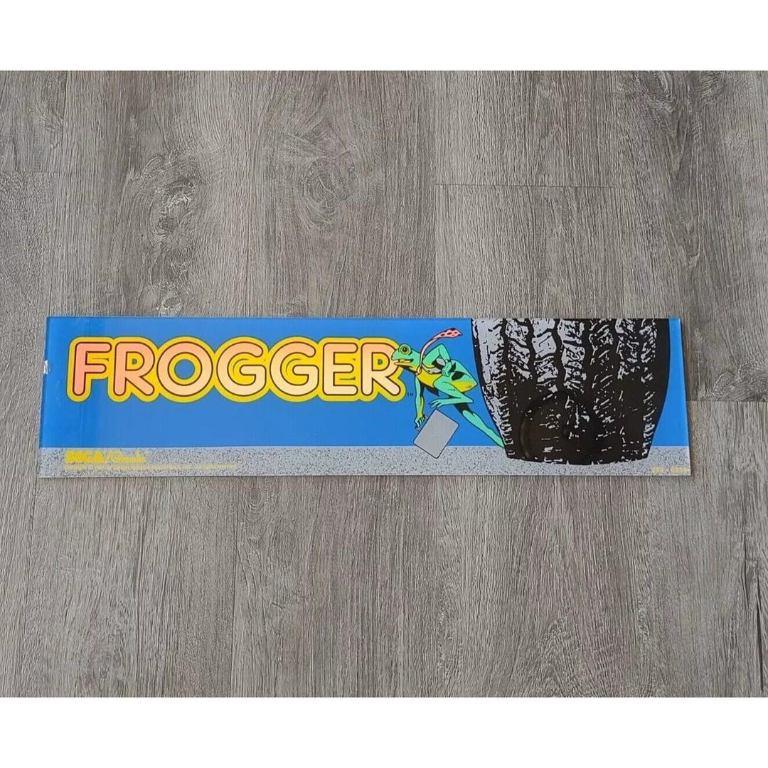 Frogger Game Sign Vintage 1981 Frogger 24
