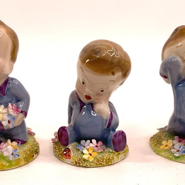 Wade England Wynken Blynken & Nod Whimsie Figurines 1940's