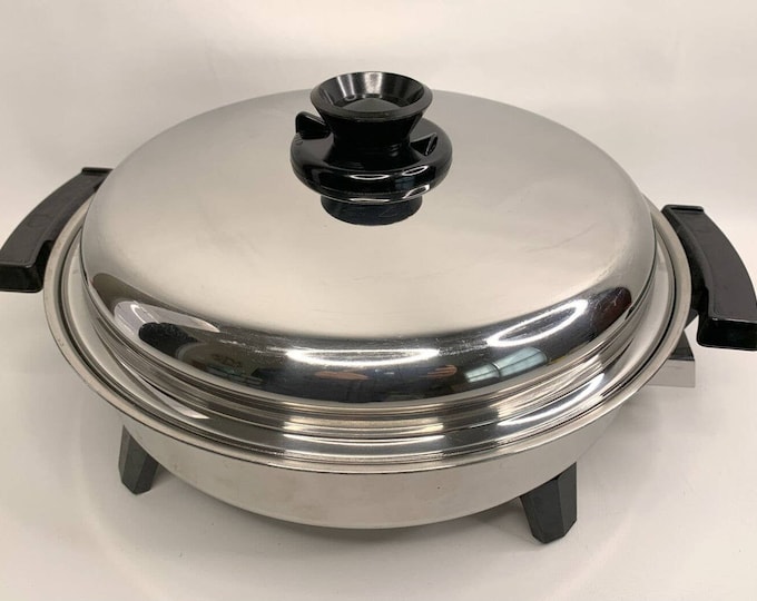 Vintage Liquid Core Stainless Steel Electric Skillet 12 Inch E92762 Etsy