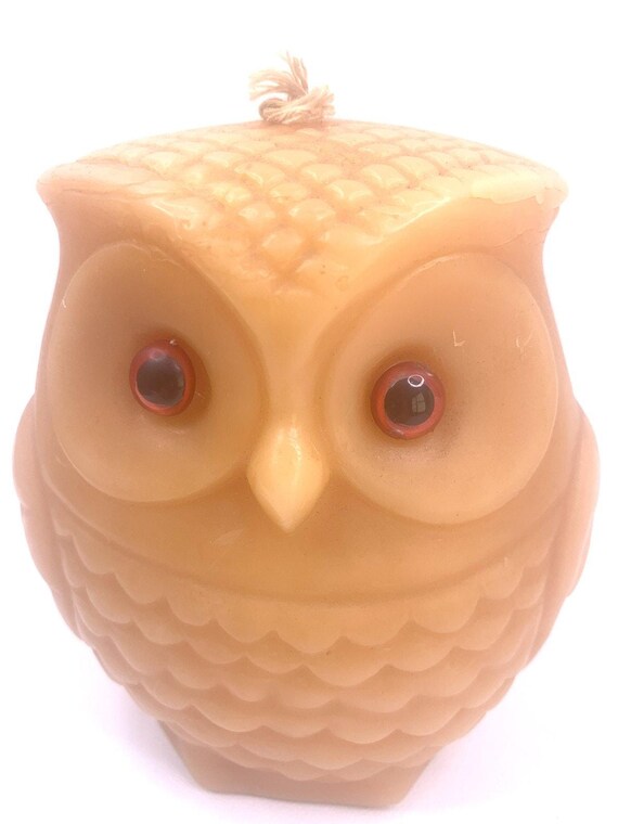 ヴィンテージ 両面フクロウの置物 ワックスキャンドル ノベルティ装飾