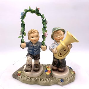 Goebel Hummel Spring Tune & Spring Step Figurine Max and Schorsch Club Exclusive