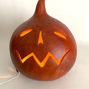 Halloween Gourd Jack O Lantern Primitive Folk Art Holiday Pumpkin Decoration
