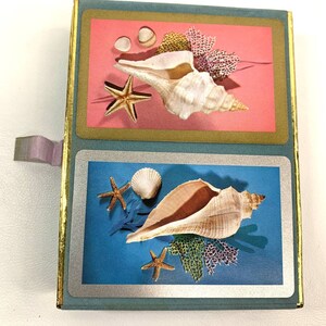 Karty do gry w stylu vintage Congress Seashell Sealed Coastal Nautical Beach House