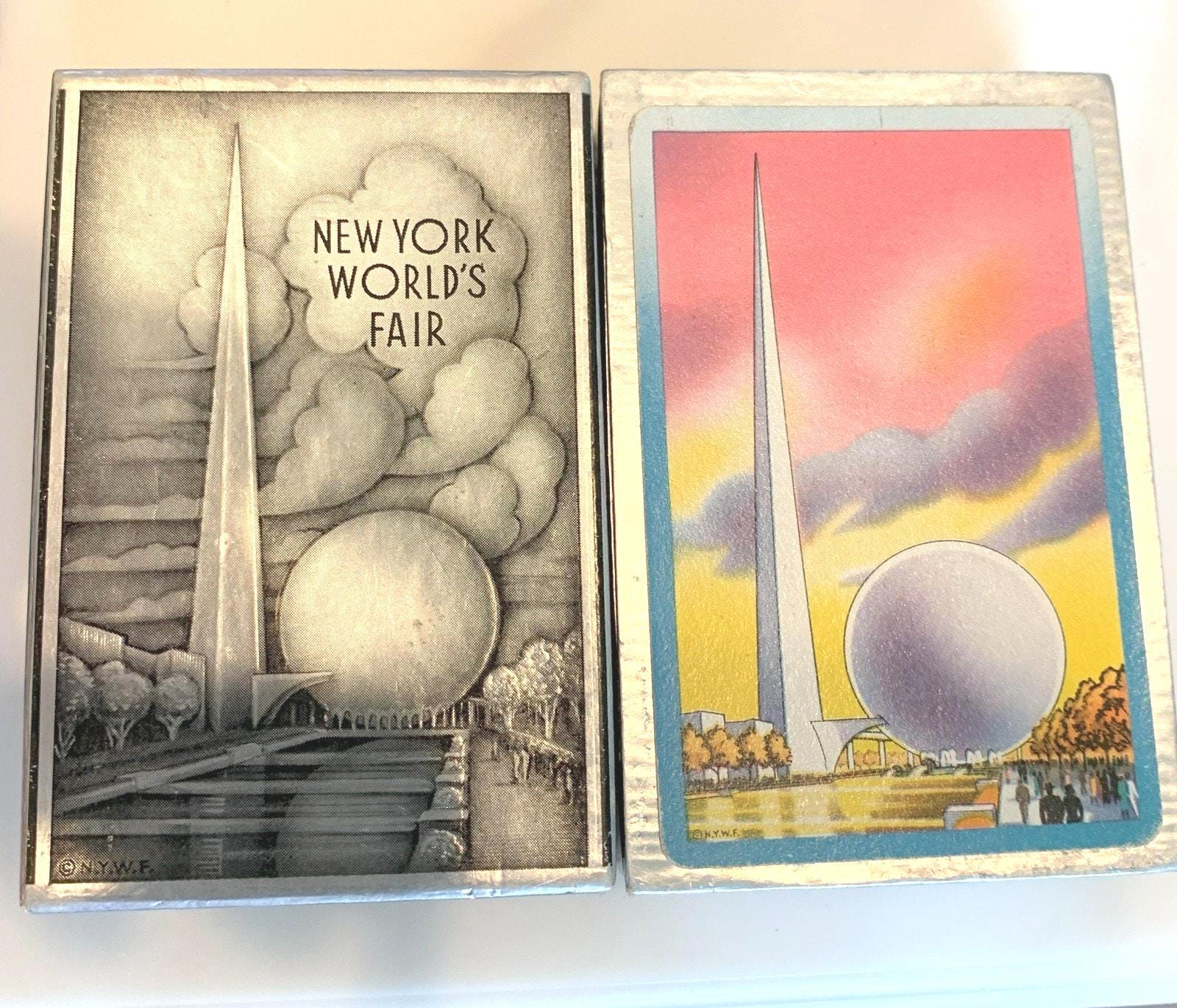 Vintage New York Worlds Fair Playing Cards Souvenir Views Illustrations Complete