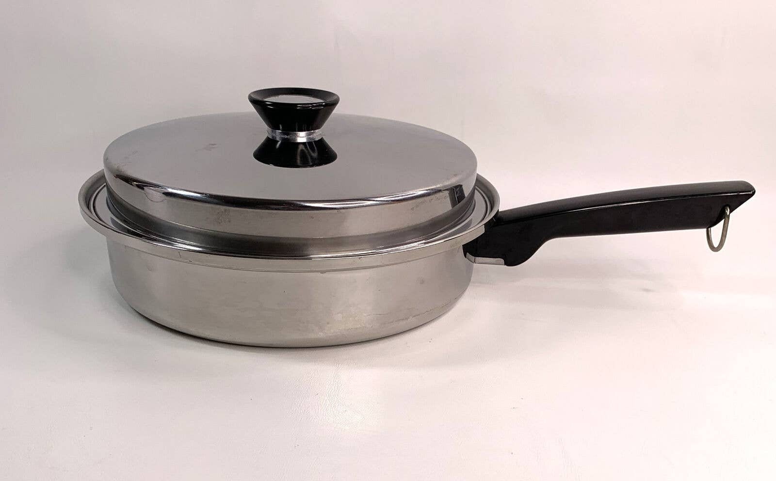 VINTAGE LIFETIME STAINLESS STEEL SAUCE PAN WITH STEAMER & LID 1950's