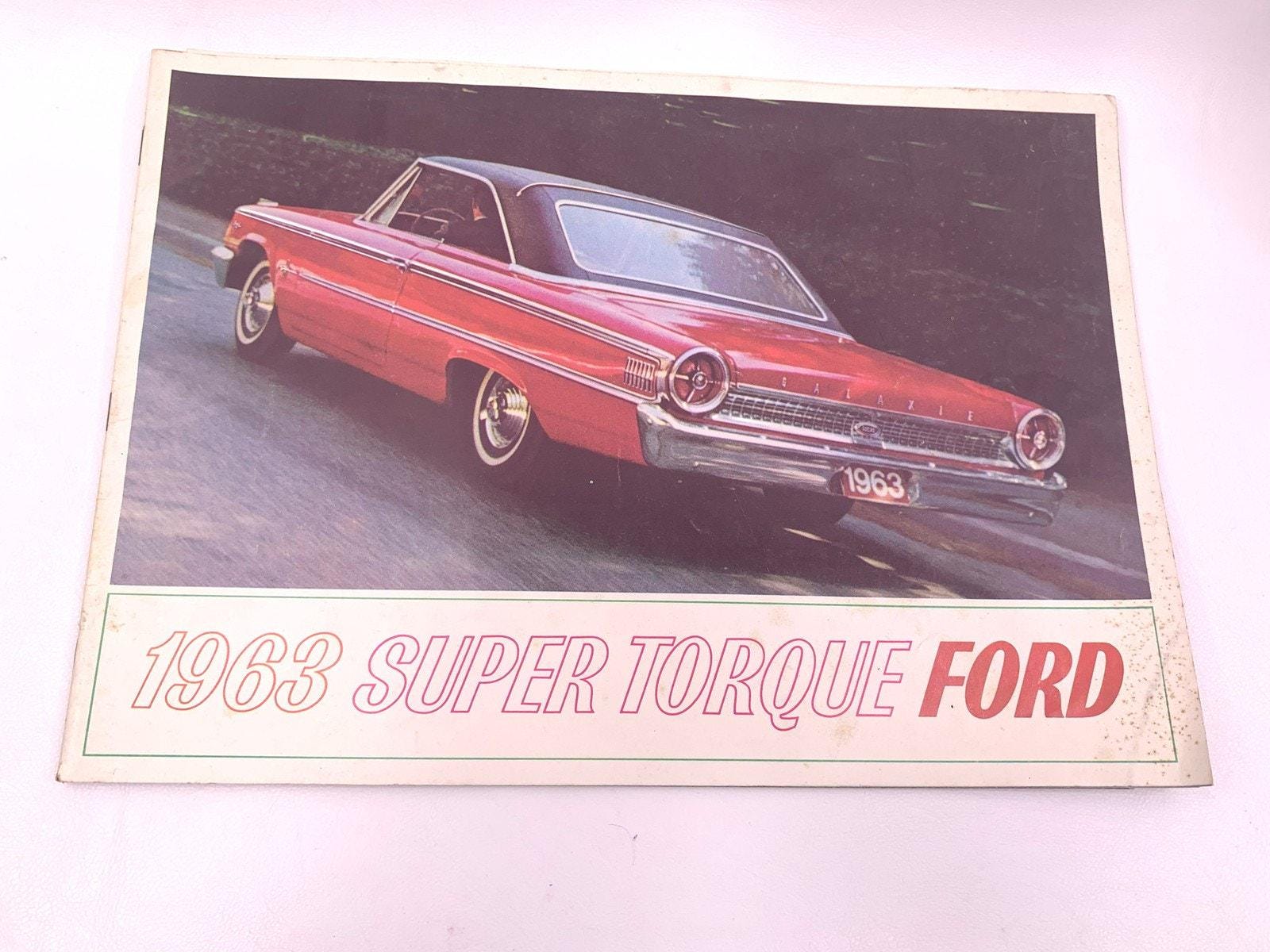 1963 Ford Sales Brochure Galaxie 500 Country Sedan Super Torque V8