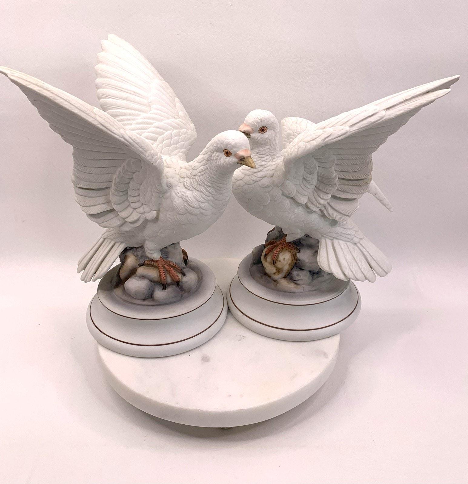 ハト 置物 鳩 陶磁器 日本製 White Dove by Andrea 現状品 ハト