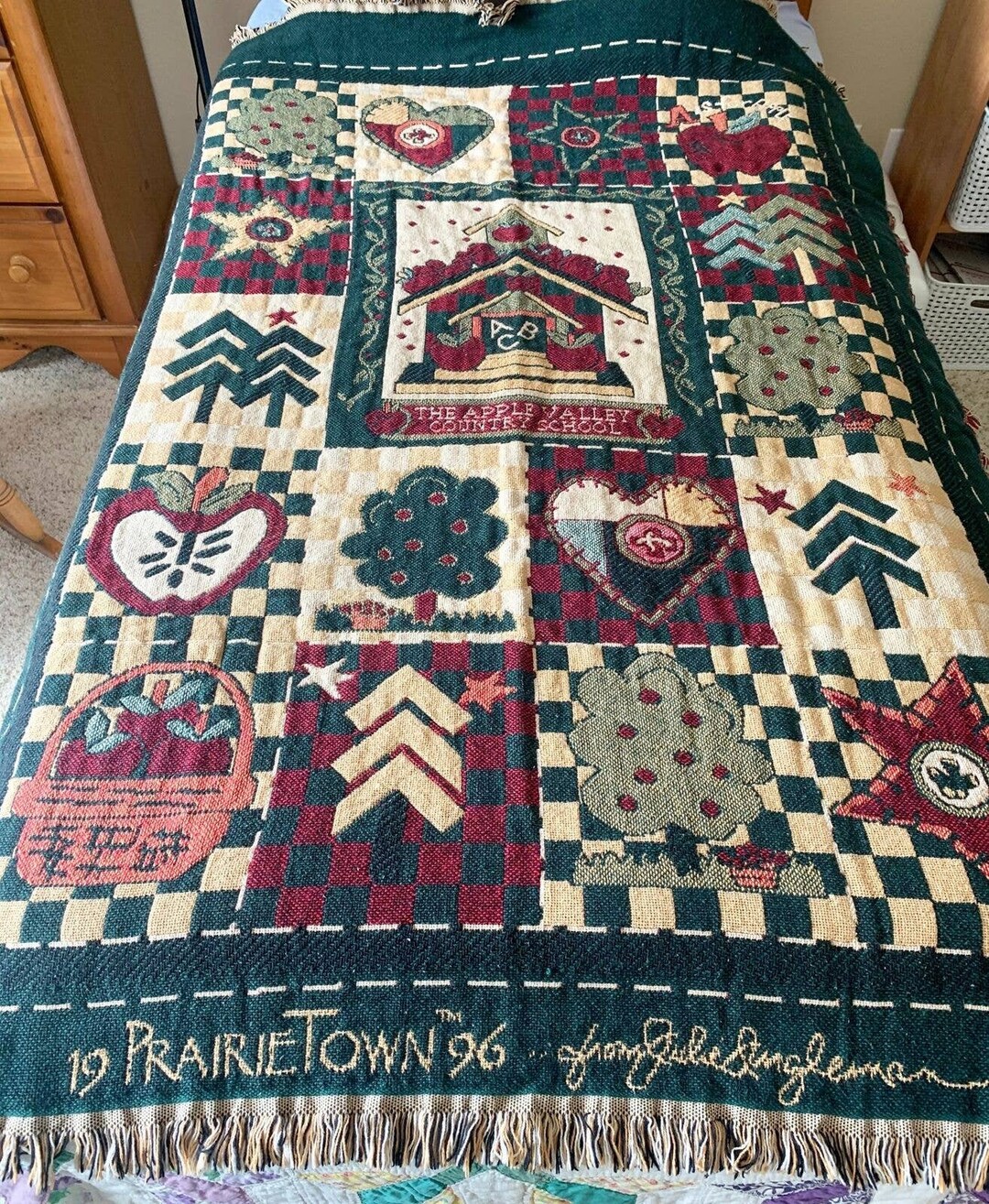 Prairie Craft Crown Crafts Prairie Town Tapestry Throw Ingleman Hearts Design ...