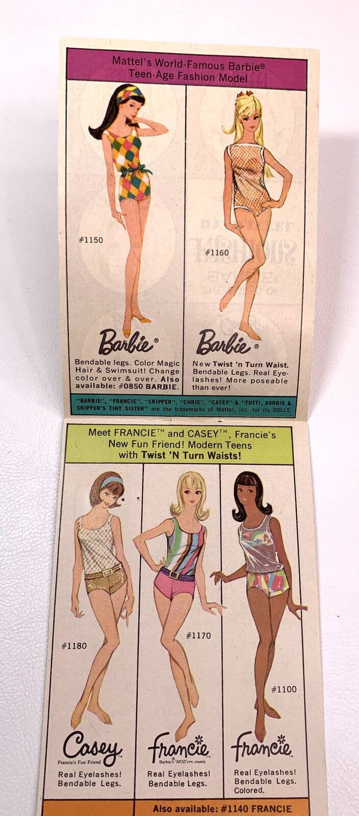 Vintage Barbie Fashions Book 1960s Doll Catalog Francie & Casey - Etsy