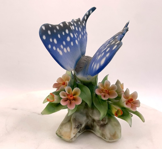 コレクション CAPODIMONTE Capodimonte Italy Hand Painted Vintage Flowers Porcelain
