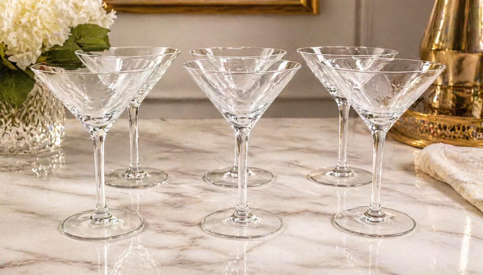 Vintage Tiffin Franciscan Shawl Dancer Glasses 1930s Martini