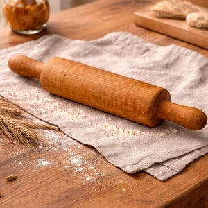 Vintage Wooden Rolling Pin Rustic Farmhouse Kitchen Décor  Dough Roller